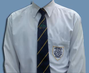 White shirt with necktie
